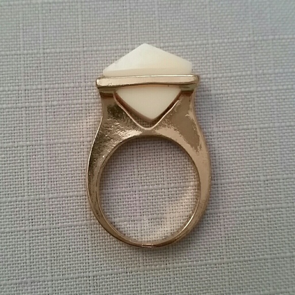 Unique Ring with Milky White Stone - Picture 1 of 4